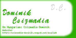 dominik csizmadia business card